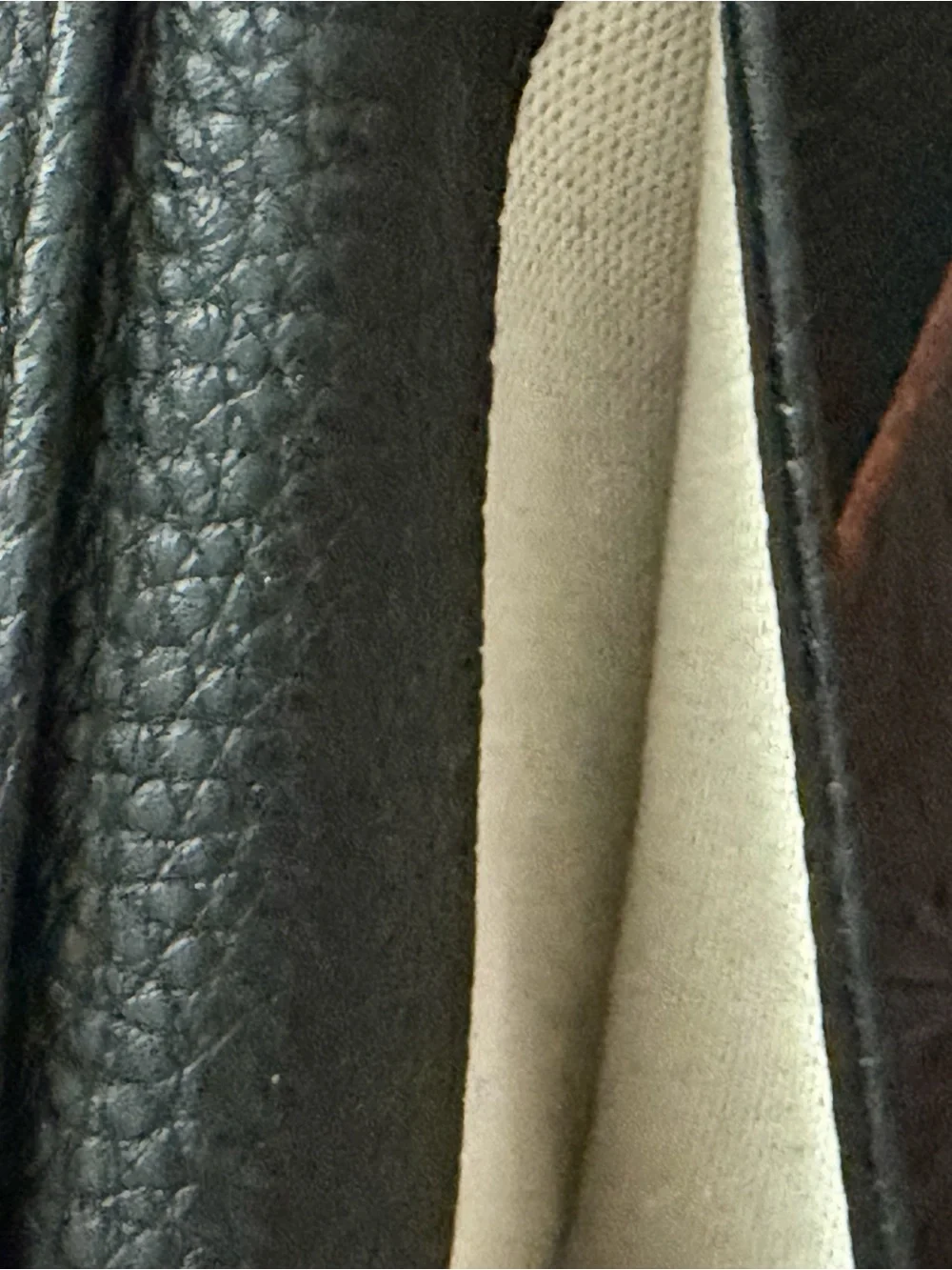Dooney & Bourke Black Pebbled Leather Wallet with Brown Trim Patch